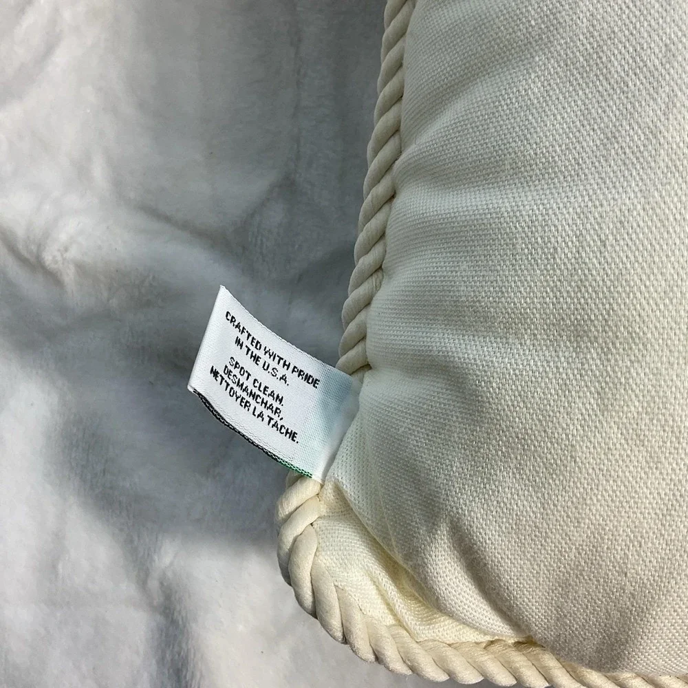 Woven Lighthouse Ropes Sea Shore Blue Tapestry Pillow 17